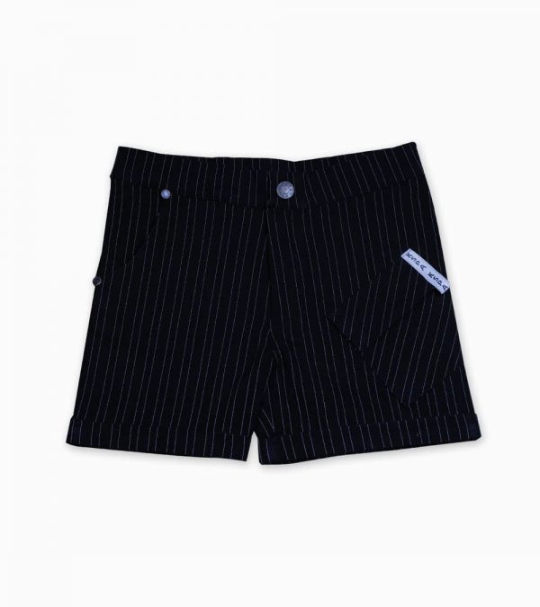 Black Striped Shorts